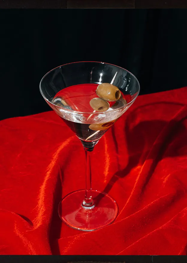 A martini glass
